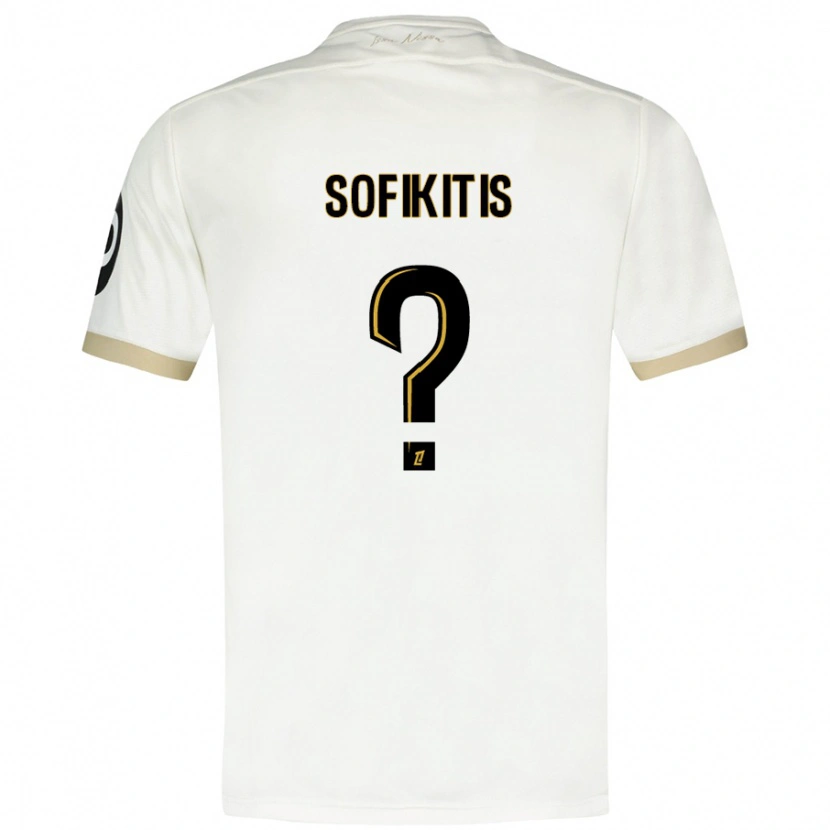 Danxen Niño Camiseta Yanis Sofikitis #0 Blanco Dorado 2ª Equipación 2024/25 La Camisa