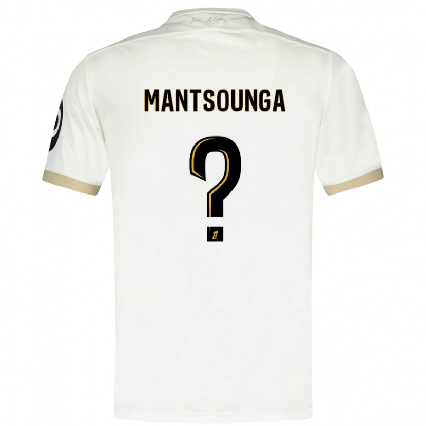 Danxen Niño Camiseta Brad-Hamilton Mantsounga #0 Blanco Dorado 2ª Equipación 2024/25 La Camisa