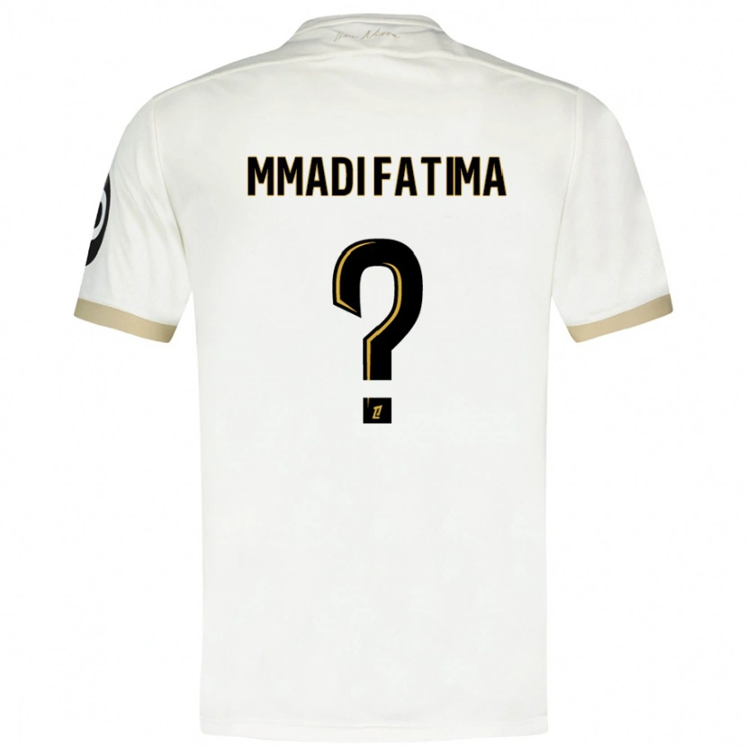 Danxen Niño Camiseta Ismael Mmadi Fatima #0 Blanco Dorado 2ª Equipación 2024/25 La Camisa