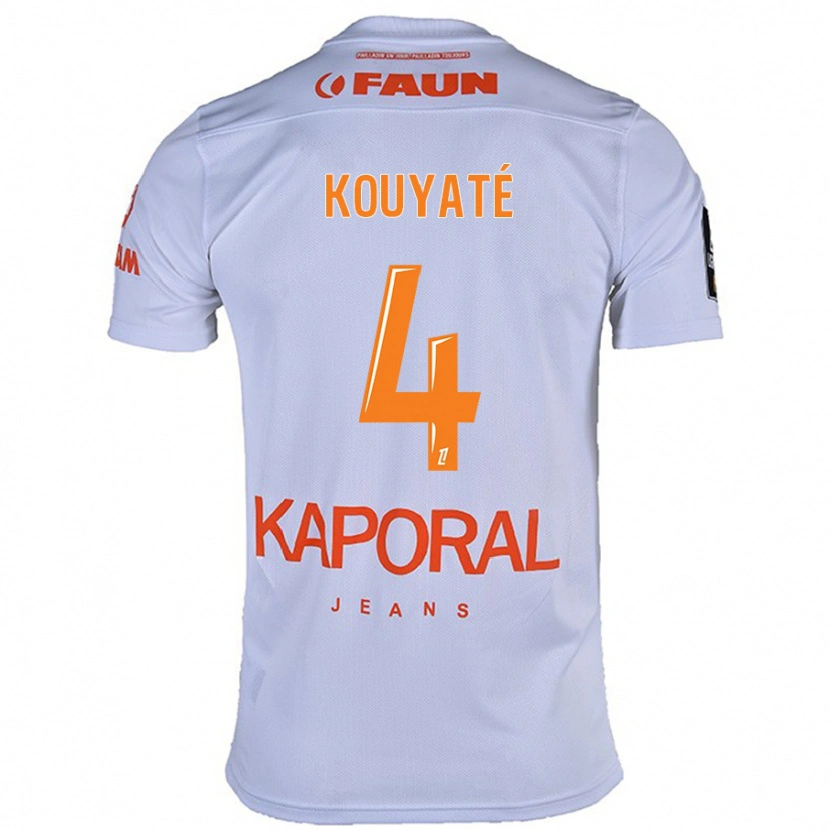 Danxen Niño Camiseta Kiki Kouyaté #4 Blanco 2ª Equipación 2024/25 La Camisa