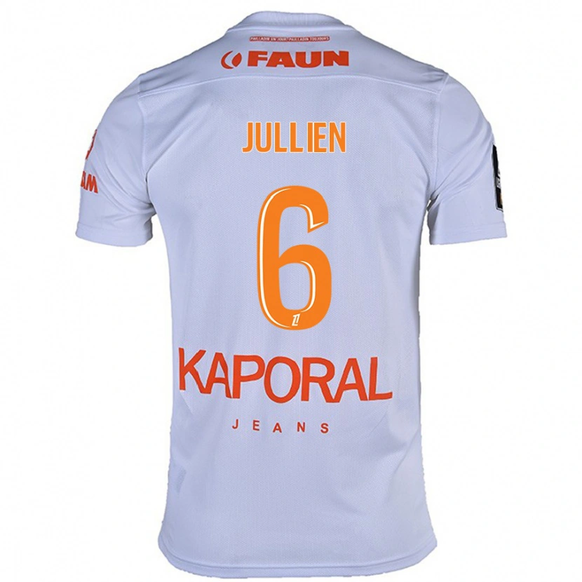 Danxen Niño Camiseta Christopher Jullien #6 Blanco 2ª Equipación 2024/25 La Camisa