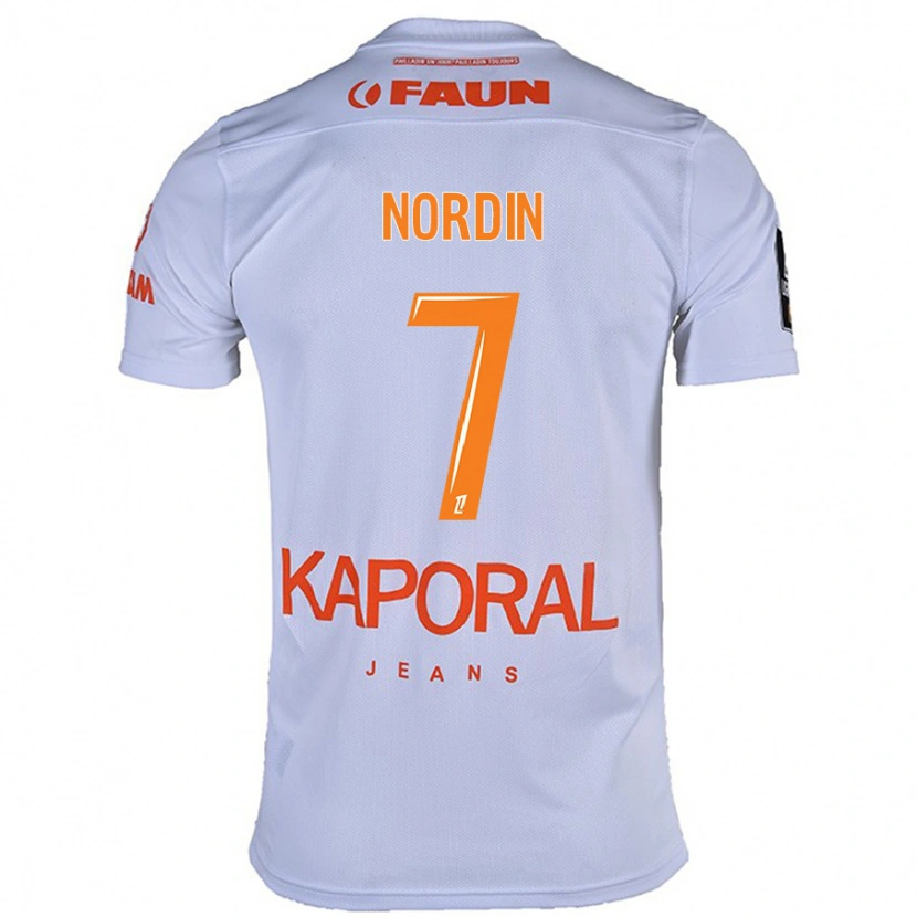 Danxen Niño Camiseta Arnaud Nordin #7 Blanco 2ª Equipación 2024/25 La Camisa