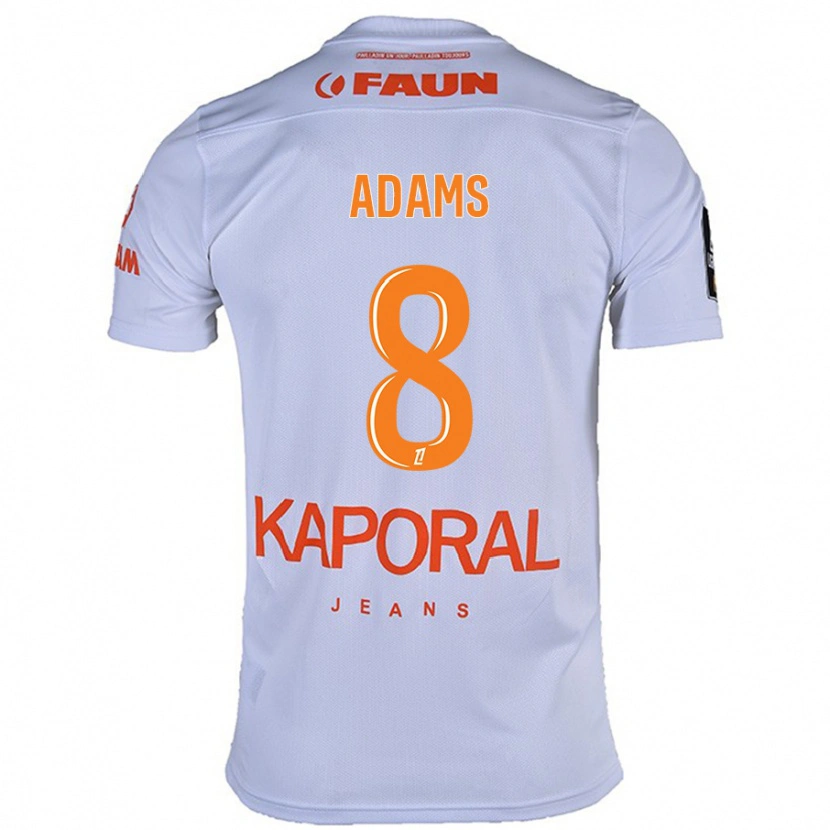 Danxen Niño Camiseta Akor Adams #8 Blanco 2ª Equipación 2024/25 La Camisa