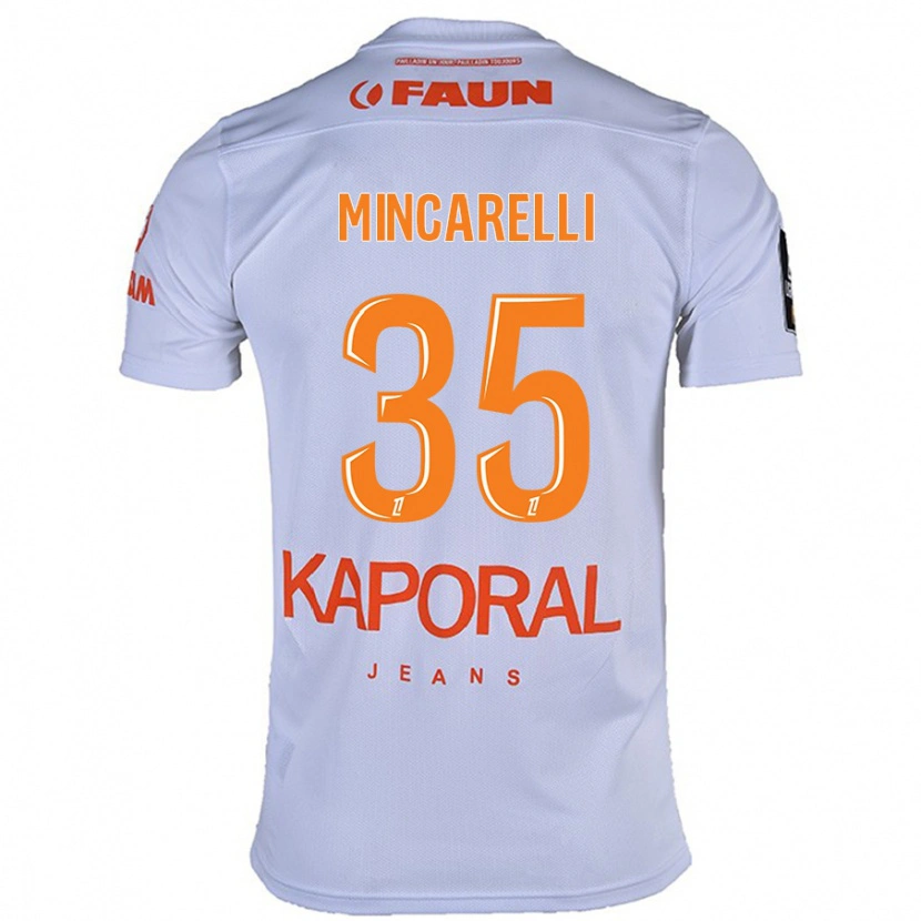 Danxen Niño Camiseta Lucas Mincarelli #35 Blanco 2ª Equipación 2024/25 La Camisa