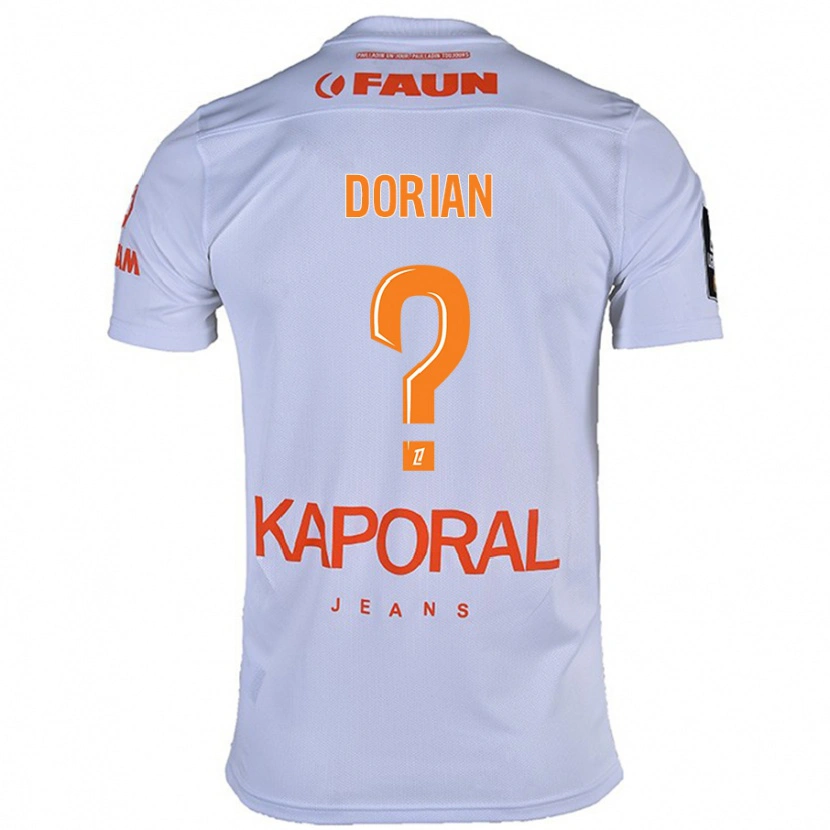 Danxen Niño Camiseta Dorian Guerreiro #0 Blanco 2ª Equipación 2024/25 La Camisa