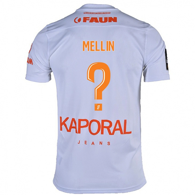 Danxen Niño Camiseta Léo Mellin #0 Blanco 2ª Equipación 2024/25 La Camisa