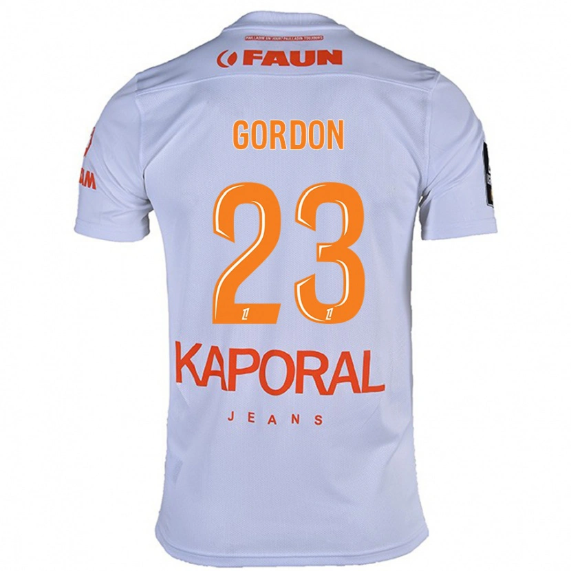 Danxen Niño Camiseta Sh'nia Gordon #23 Blanco 2ª Equipación 2024/25 La Camisa