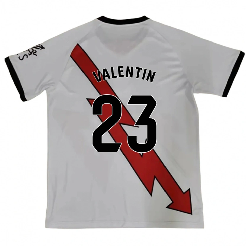 Danxen Niño Camiseta Óscar Valentín #23 Rojo 2ª Equipación 2024/25 La Camisa