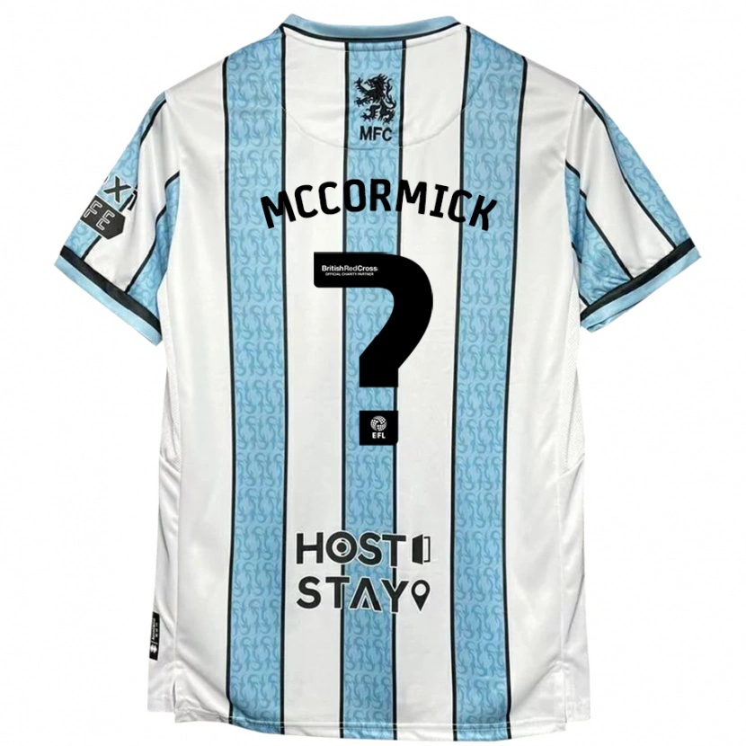 Danxen Niño Camiseta George Mccormick #0 Blanco Azul 2ª Equipación 2024/25 La Camisa