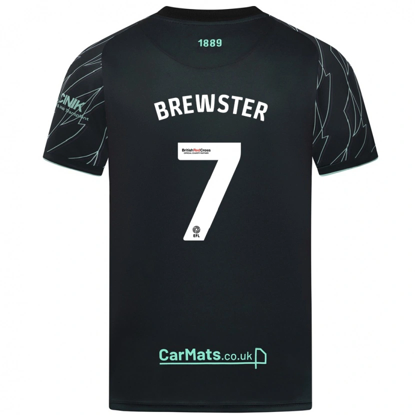 Danxen Niño Camiseta Rhian Brewster #7 Negro Verde 2ª Equipación 2024/25 La Camisa