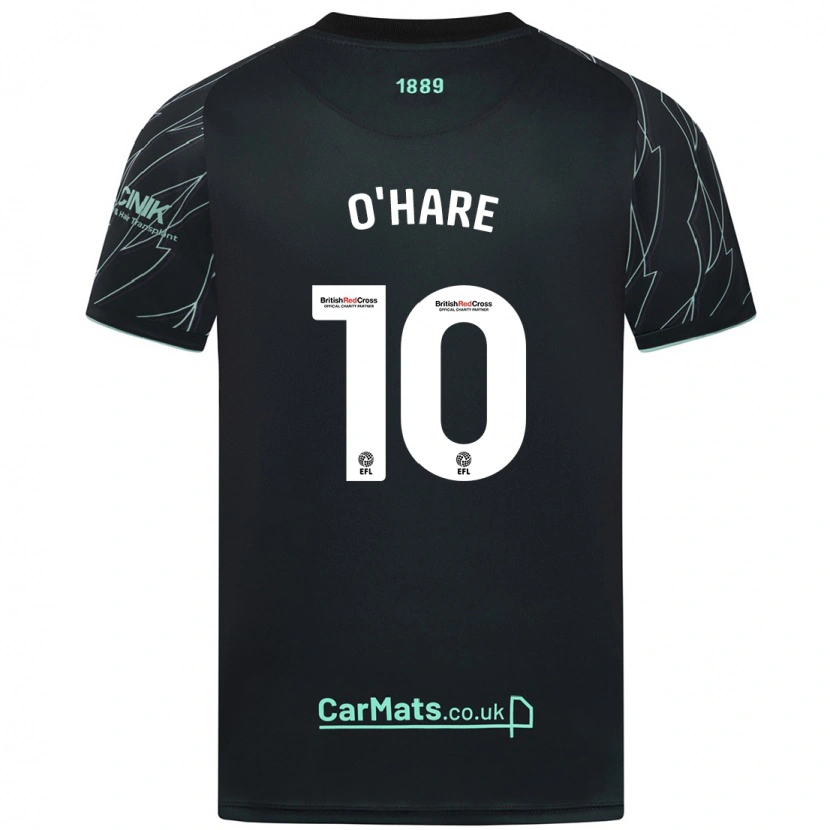 Danxen Niño Camiseta Callum O'hare #10 Negro Verde 2ª Equipación 2024/25 La Camisa