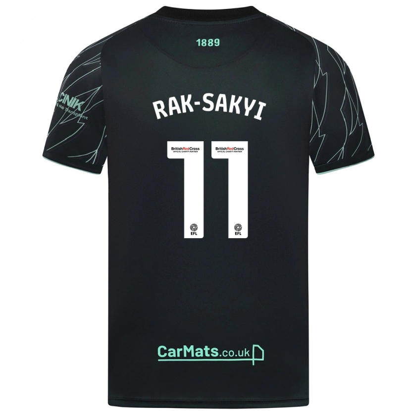 Danxen Niño Camiseta Jesurun Rak-Sakyi #11 Negro Verde 2ª Equipación 2024/25 La Camisa