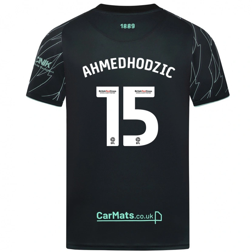 Danxen Niño Camiseta Anel Ahmedhodzic #15 Negro Verde 2ª Equipación 2024/25 La Camisa