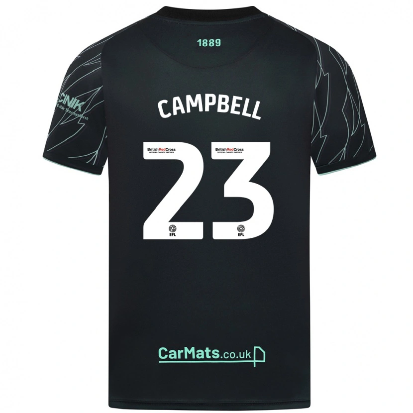 Danxen Niño Camiseta Tyrese Campbell #23 Negro Verde 2ª Equipación 2024/25 La Camisa