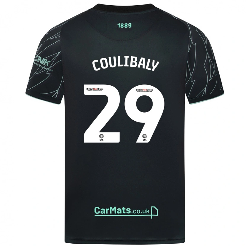 Danxen Niño Camiseta Ismaila Coulibaly #29 Negro Verde 2ª Equipación 2024/25 La Camisa