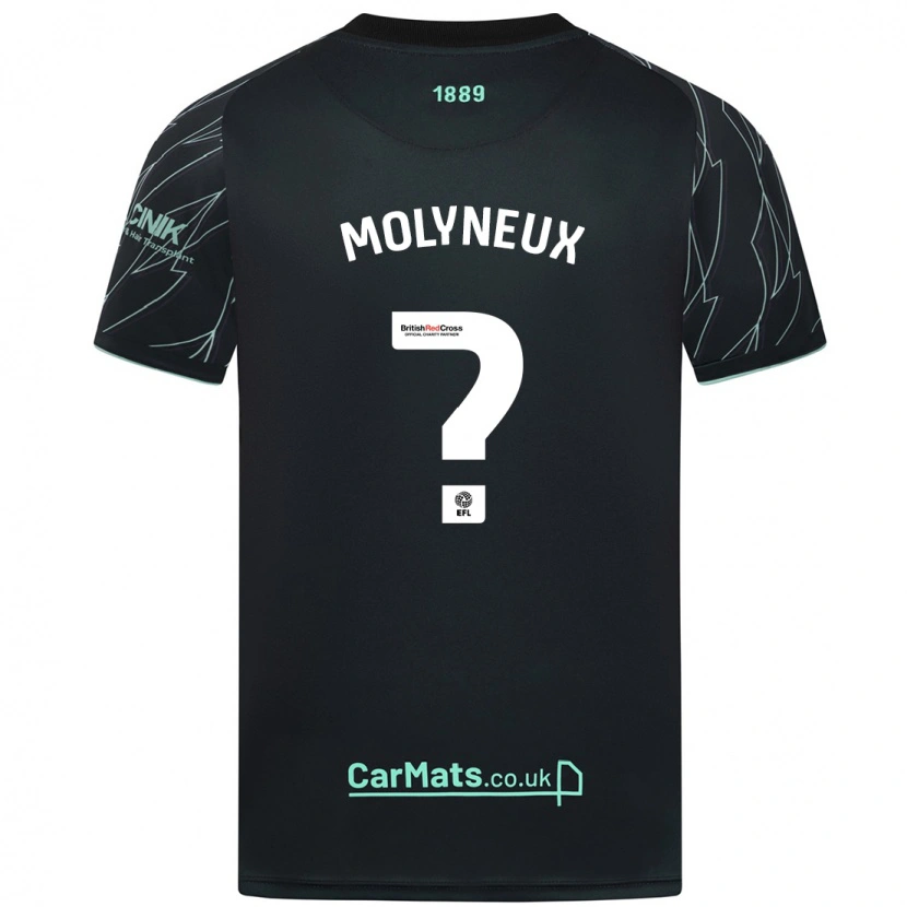 Danxen Niño Camiseta Henry Molyneux #0 Negro Verde 2ª Equipación 2024/25 La Camisa