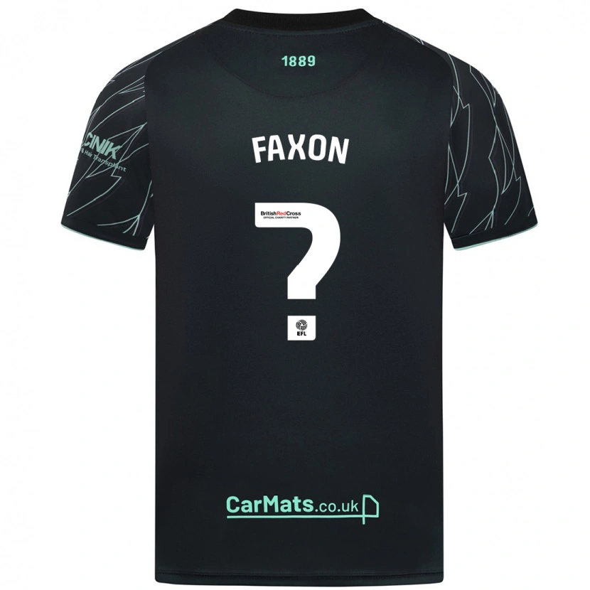 Danxen Niño Camiseta Luke Faxon #0 Negro Verde 2ª Equipación 2024/25 La Camisa