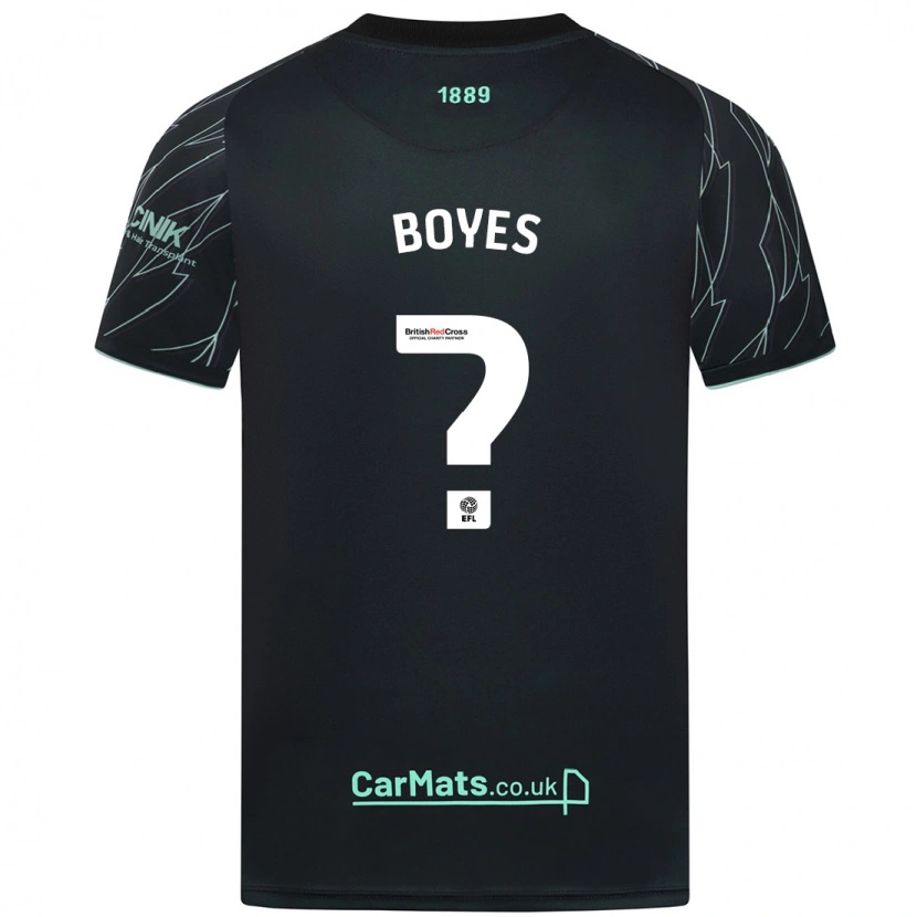 Danxen Niño Camiseta Harry Boyes #0 Negro Verde 2ª Equipación 2024/25 La Camisa