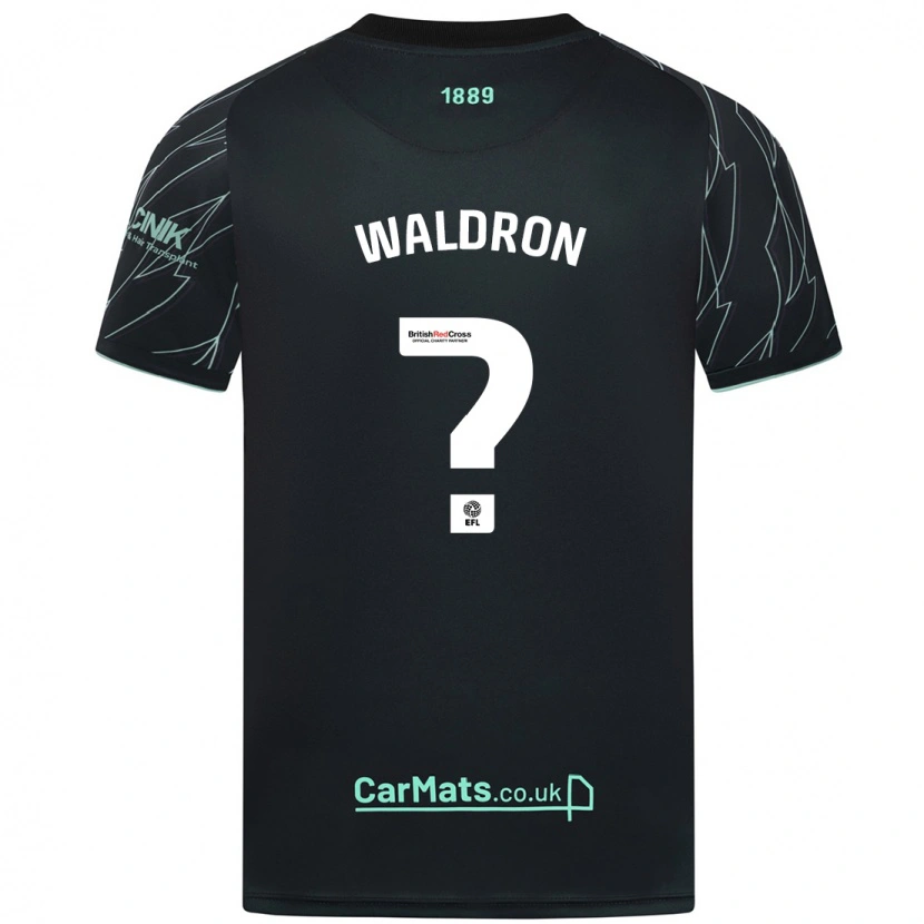 Danxen Niño Camiseta Jack Waldron #0 Negro Verde 2ª Equipación 2024/25 La Camisa