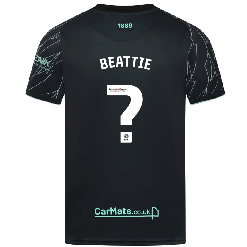 Danxen Niño Camiseta Jevan Beattie #0 Negro Verde 2ª Equipación 2024/25 La Camisa