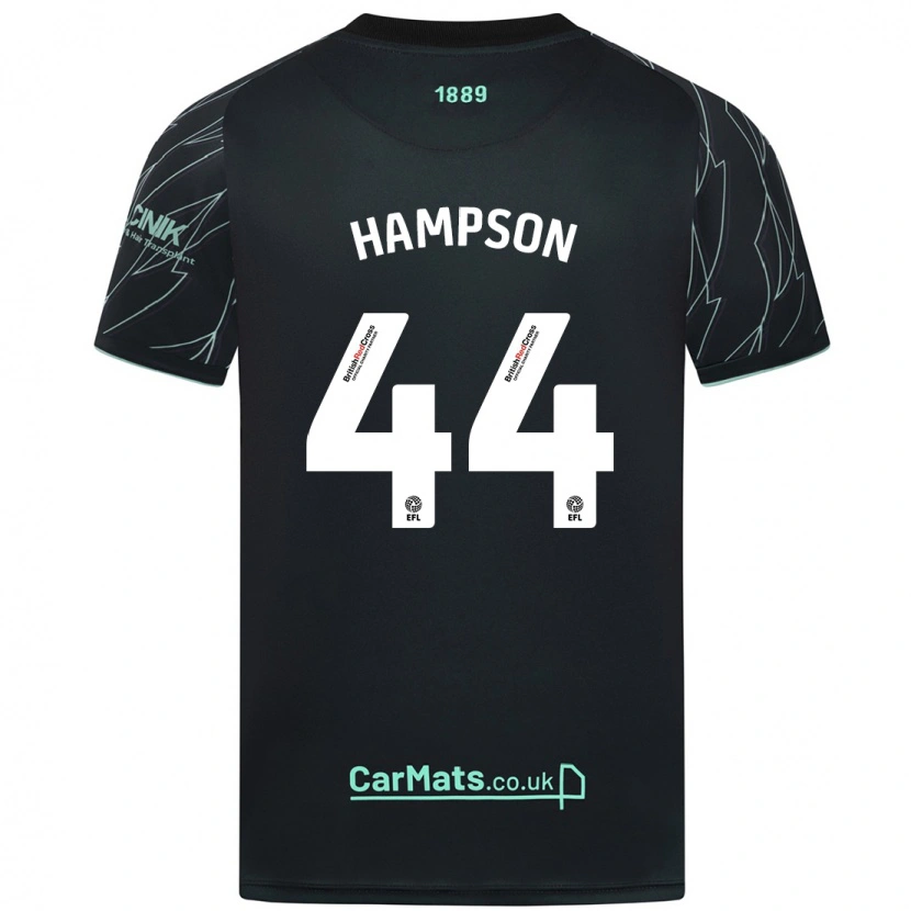 Danxen Niño Camiseta Owen Hampson #44 Negro Verde 2ª Equipación 2024/25 La Camisa