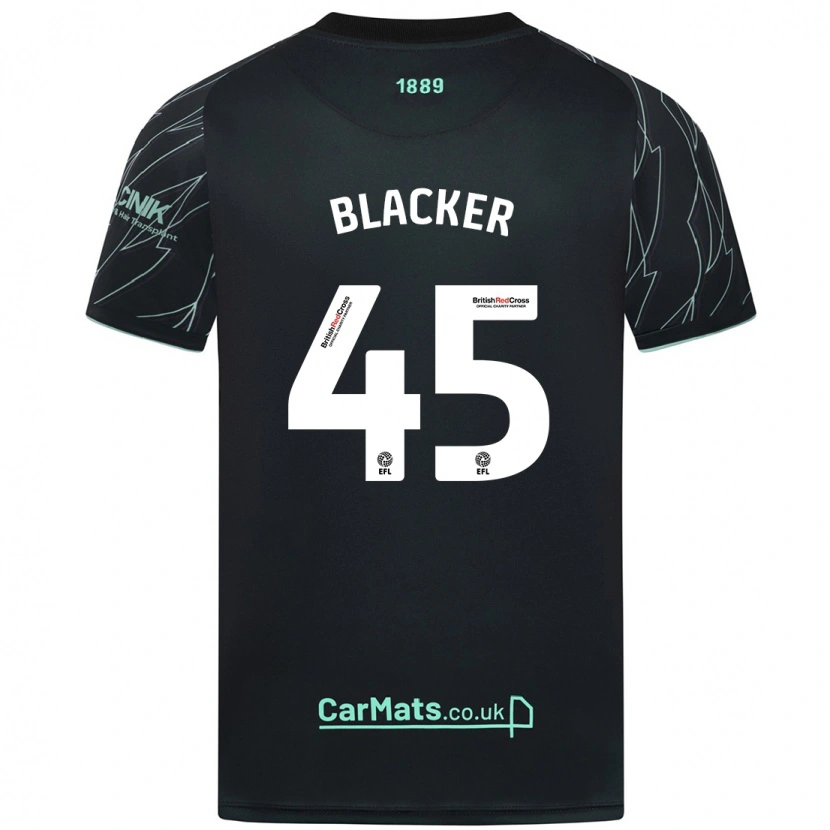 Danxen Niño Camiseta Billy Blacker #45 Negro Verde 2ª Equipación 2024/25 La Camisa