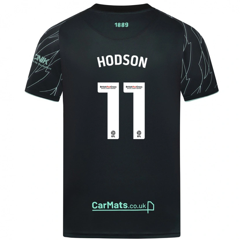 Danxen Niño Camiseta Ashley Hodson #11 Negro Verde 2ª Equipación 2024/25 La Camisa