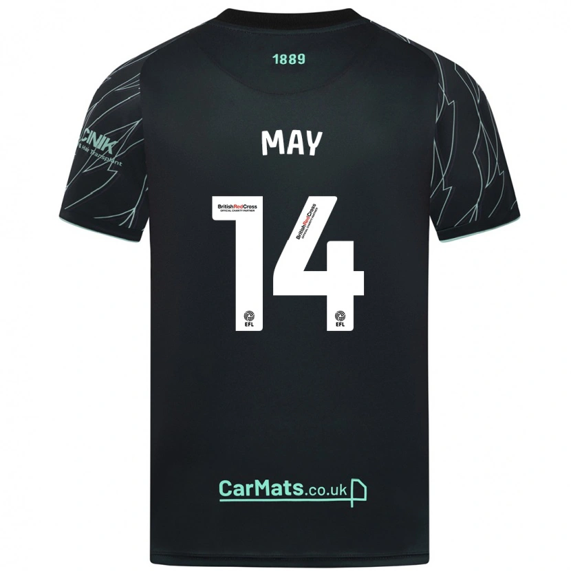 Danxen Niño Camiseta Ellie May #14 Negro Verde 2ª Equipación 2024/25 La Camisa