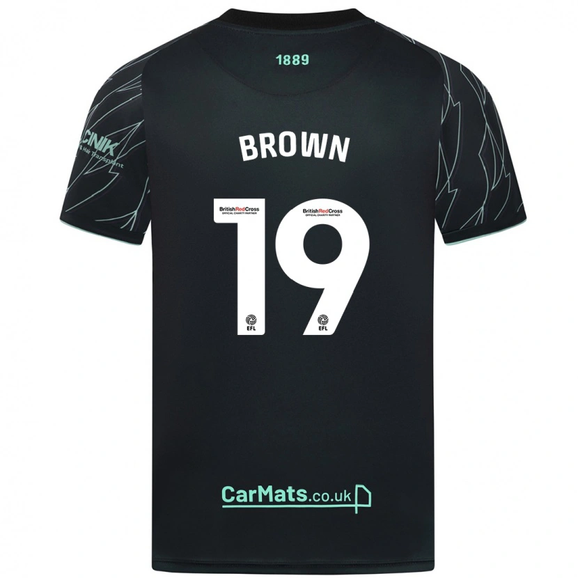 Danxen Niño Camiseta Alanta Brown #19 Negro Verde 2ª Equipación 2024/25 La Camisa