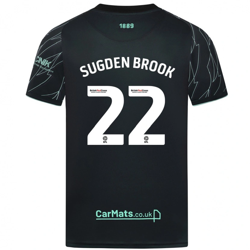 Danxen Niño Camiseta Darcie Sugden-Brook #22 Negro Verde 2ª Equipación 2024/25 La Camisa