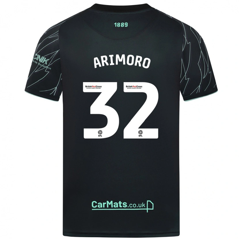 Danxen Niño Camiseta Juliet Adebowale-Arimoro #32 Negro Verde 2ª Equipación 2024/25 La Camisa