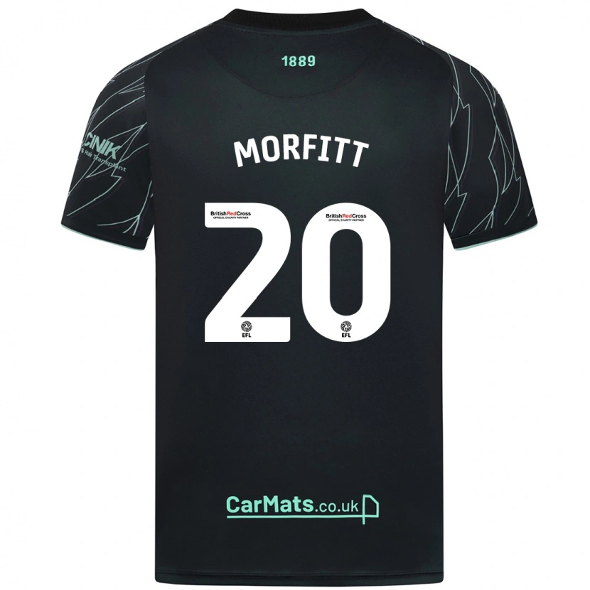 Danxen Niño Camiseta Izzy Morfitt #20 Negro Verde 2ª Equipación 2024/25 La Camisa