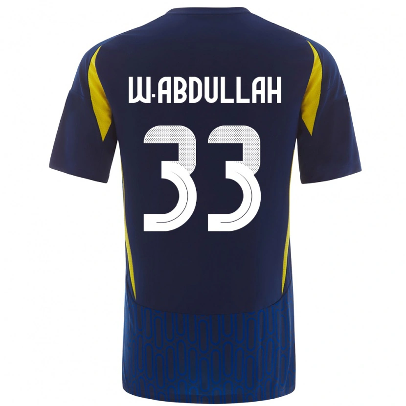 Danxen Niño Camiseta Waleed Abdullah #33 Azul Amarillo 2ª Equipación 2024/25 La Camisa