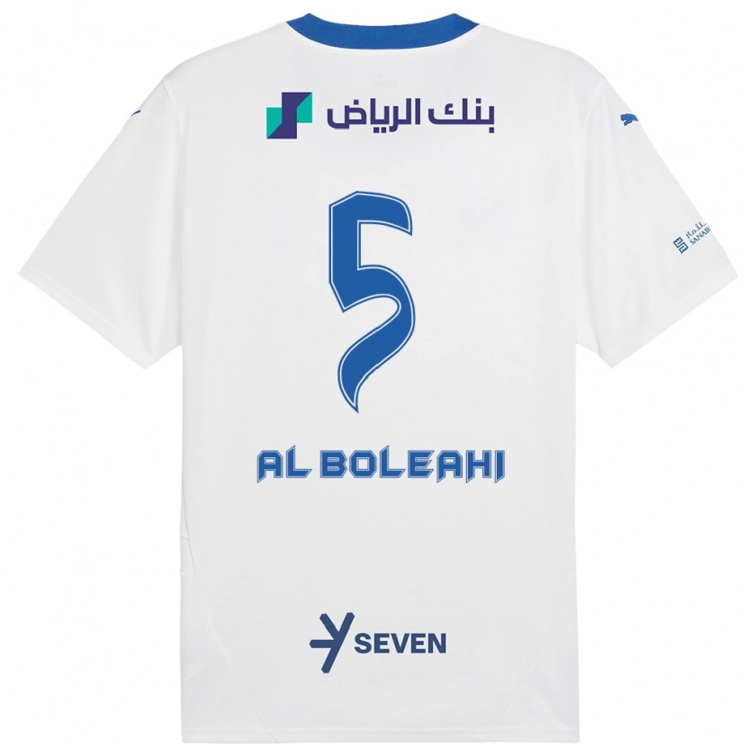 Danxen Niño Camiseta Ali Al-Bulayhi #5 Blanco Azul 2ª Equipación 2024/25 La Camisa