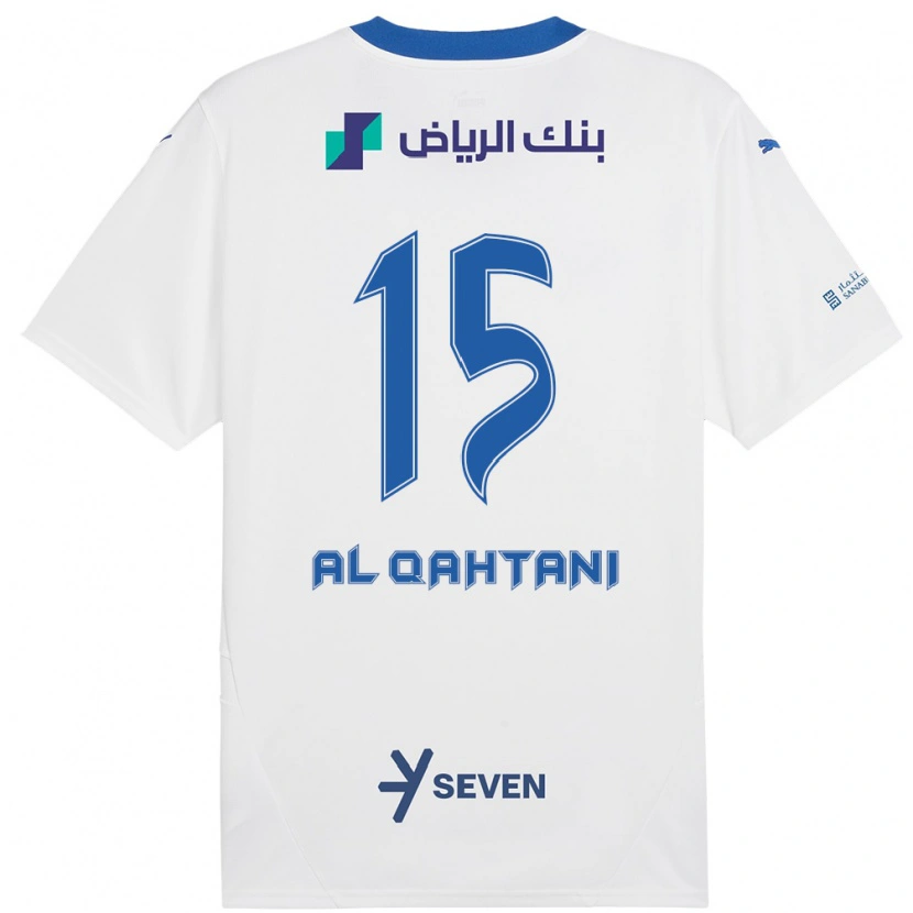 Danxen Niño Camiseta Mohammed Al-Qahtani #15 Blanco Azul 2ª Equipación 2024/25 La Camisa