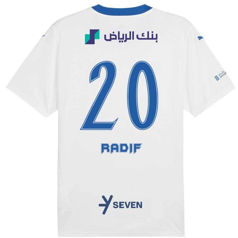 Danxen Niño Camiseta Abdullah Radif #20 Blanco Azul 2ª Equipación 2024/25 La Camisa