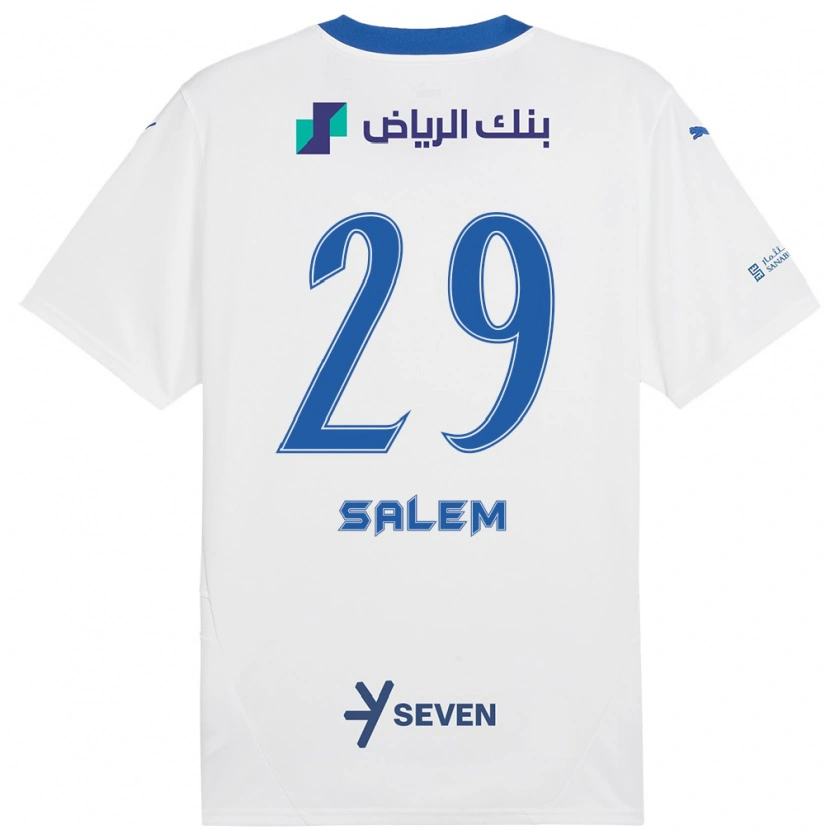 Danxen Niño Camiseta Salem Al-Dawsari #29 Blanco Azul 2ª Equipación 2024/25 La Camisa