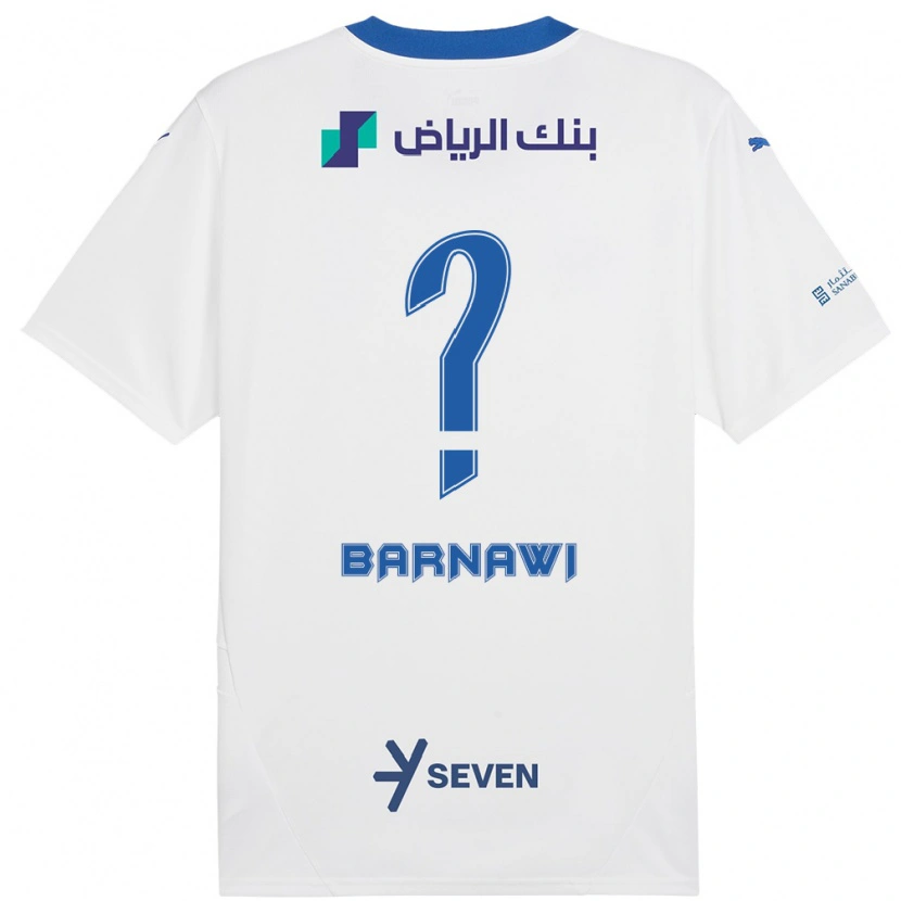 Danxen Niño Camiseta Abdulsalam Barnawi #0 Blanco Azul 2ª Equipación 2024/25 La Camisa