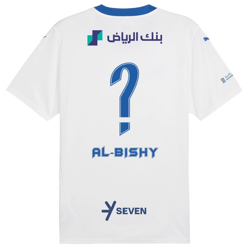 Danxen Niño Camiseta Bder Abdulaziz Al-Bishy #0 Blanco Azul 2ª Equipación 2024/25 La Camisa