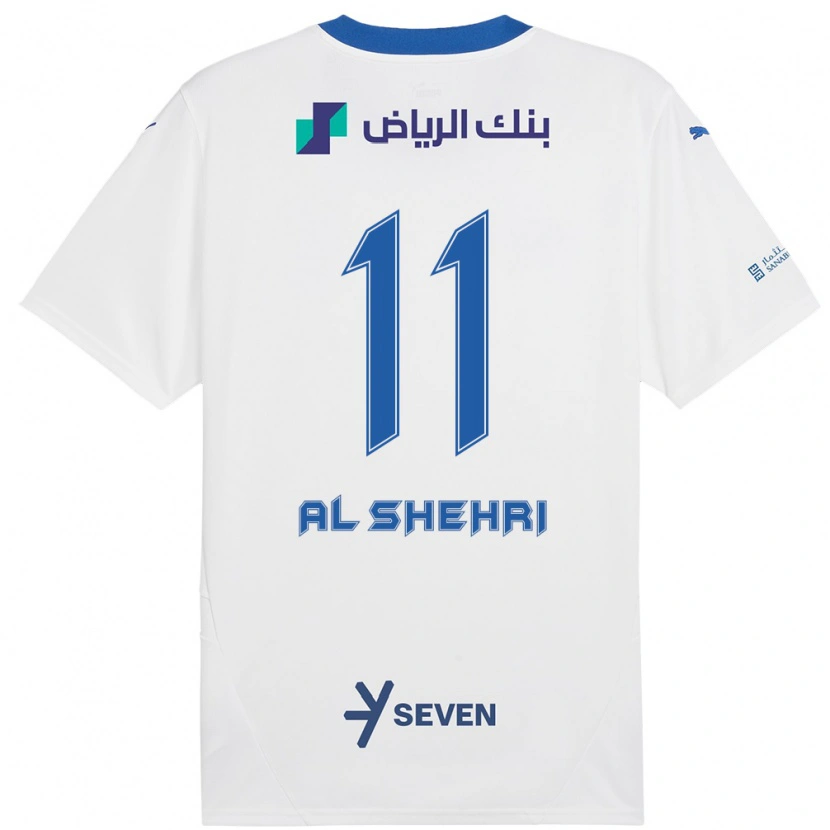 Danxen Niño Camiseta Saleh Al-Shehri #11 Blanco Azul 2ª Equipación 2024/25 La Camisa