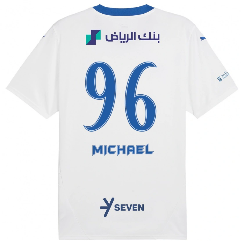 Danxen Niño Camiseta Michael #96 Blanco Azul 2ª Equipación 2024/25 La Camisa