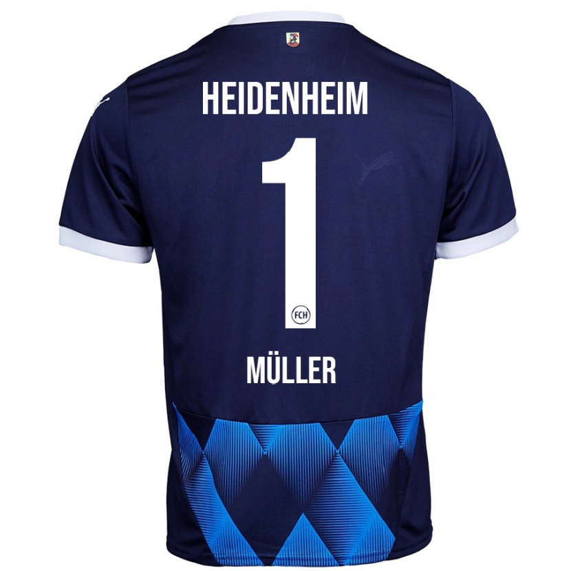 Danxen Niño Camiseta Kevin Müller #1 Azul Marino Oscuro 2ª Equipación 2024/25 La Camisa