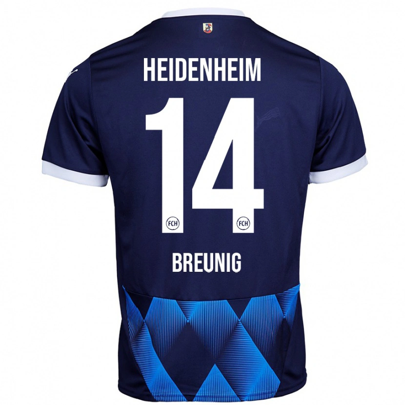 Danxen Niño Camiseta Maximilian Breunig #14 Azul Marino Oscuro 2ª Equipación 2024/25 La Camisa