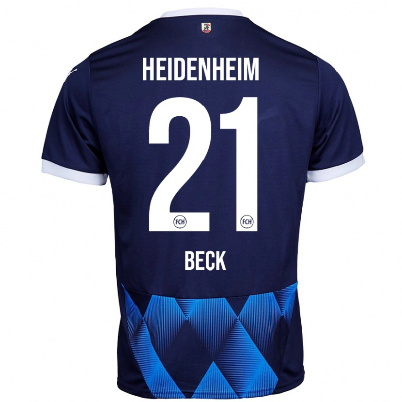 Danxen Niño Camiseta Adrian Beck #21 Azul Marino Oscuro 2ª Equipación 2024/25 La Camisa