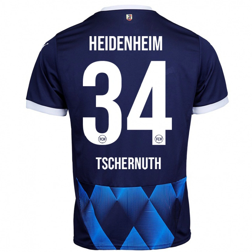 Danxen Niño Camiseta Paul Tschernuth #34 Azul Marino Oscuro 2ª Equipación 2024/25 La Camisa