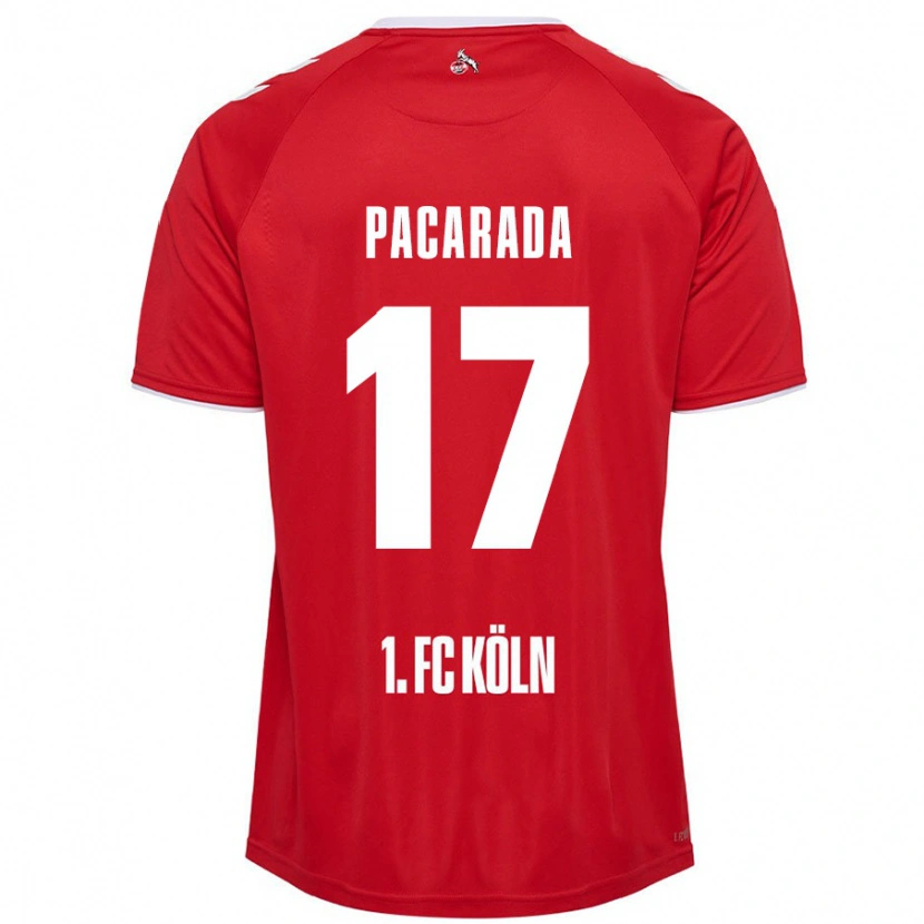 Danxen Niño Camiseta Leart Paçarada #17 Rojo Blanco 2ª Equipación 2024/25 La Camisa