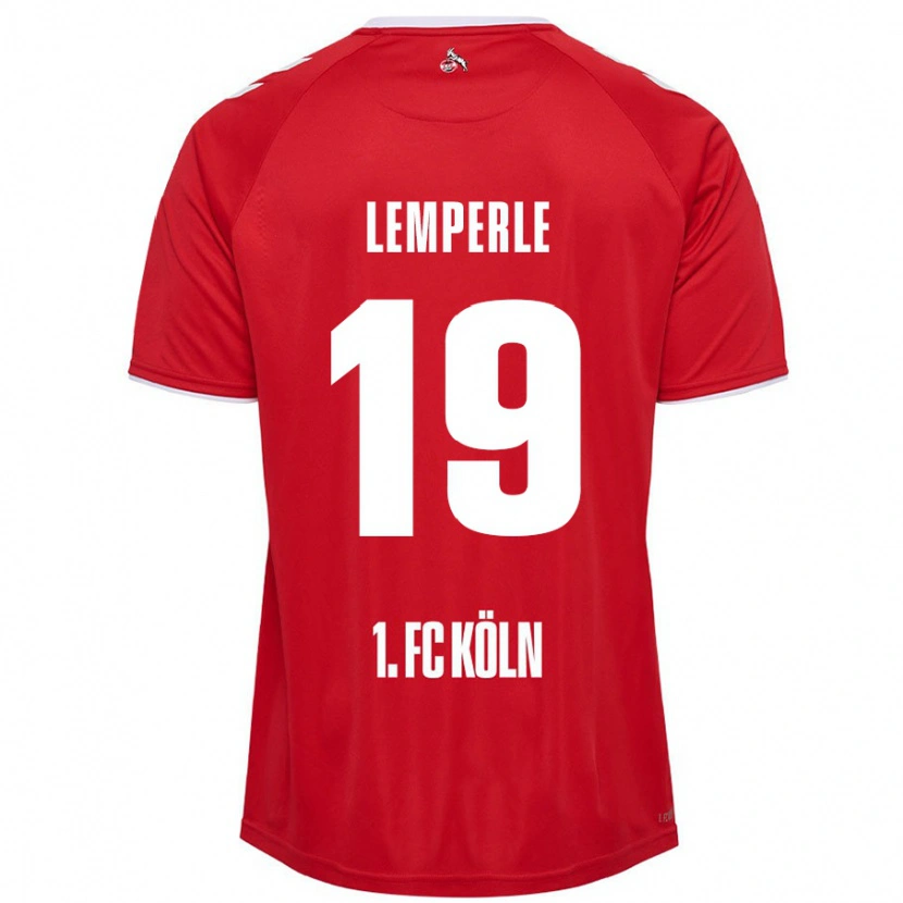 Danxen Niño Camiseta Tim Lemperle #19 Rojo Blanco 2ª Equipación 2024/25 La Camisa