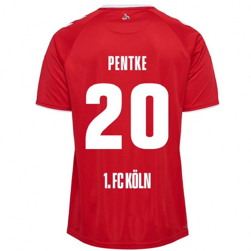 Danxen Niño Camiseta Philipp Pentke #20 Rojo Blanco 2ª Equipación 2024/25 La Camisa