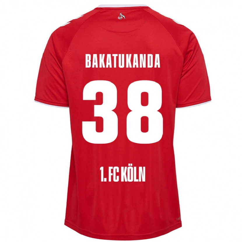 Danxen Niño Camiseta Elias Bakatukanda #38 Rojo Blanco 2ª Equipación 2024/25 La Camisa