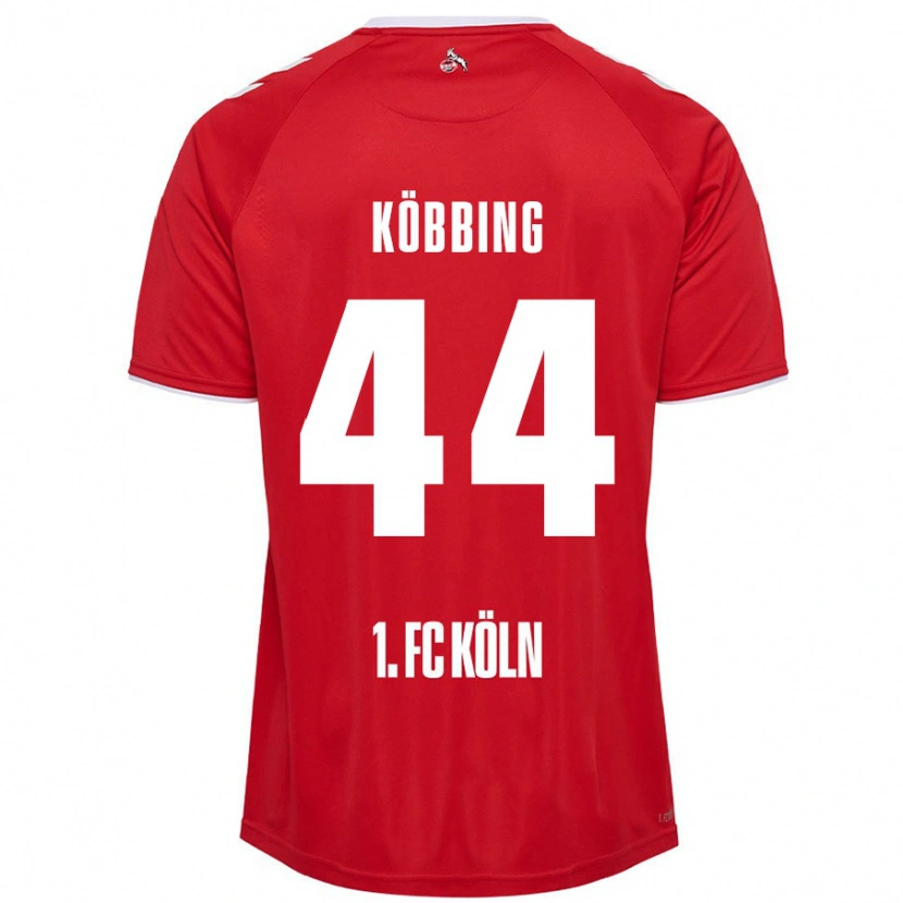 Danxen Niño Camiseta Matthias Köbbing #44 Rojo Blanco 2ª Equipación 2024/25 La Camisa